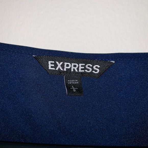 Express Navy Blue Blouse - Picture 4 of 5